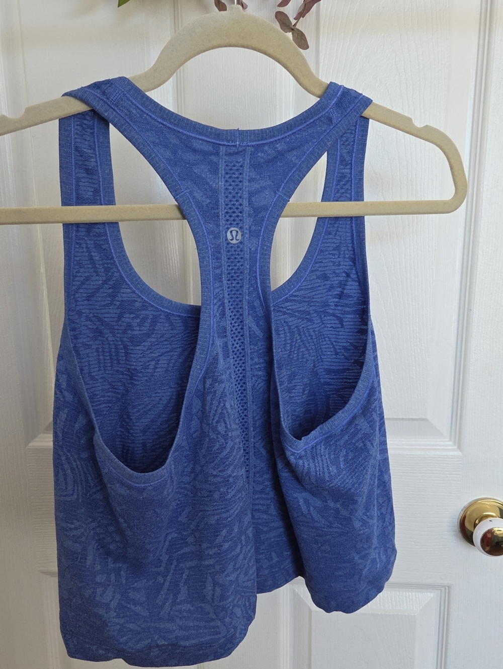 lululemon athletica Periwinkle Racerback Tank with Subtle Pattern